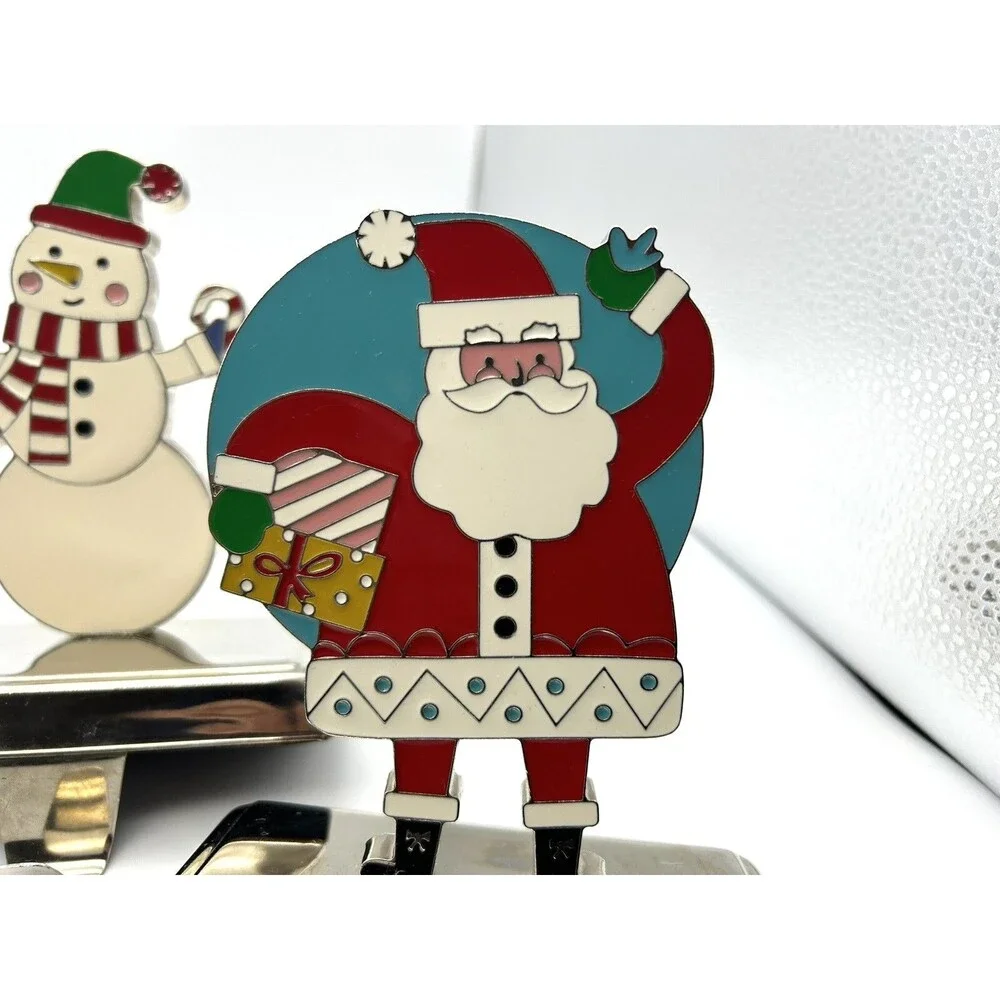 Wondershop 4pc Christmas Stocking Holders Santa Snowman Penguin Reindeer Set